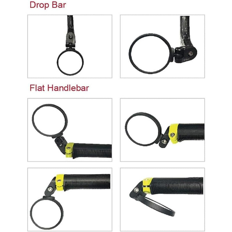 verstellbare Fahrradlenker-Endspiegel mit konvexem Sicherheitsdesign, vollständigem Schwenk und blendfreiem Glas Brehn