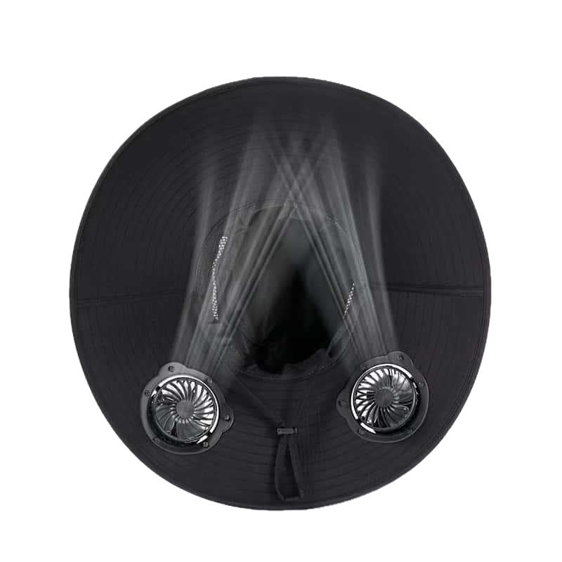 UV-Schutz-Sonnenhut mit abnehmbaren Gesicht- und Nacken-Schutz, integriertem Solarfan und atmungsaktivem Mesh Brehn