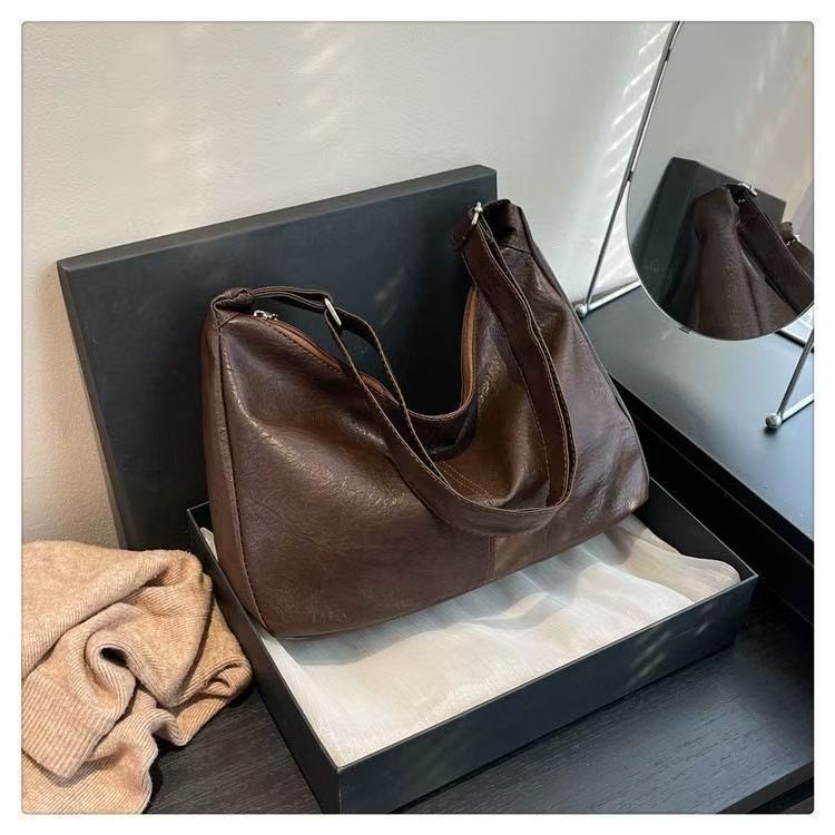 Vielseitige Faux-Leder Hobo-Handtasche