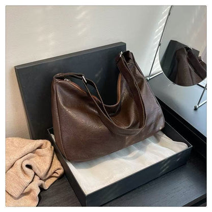 Vielseitige Faux-Leder Hobo-Handtasche