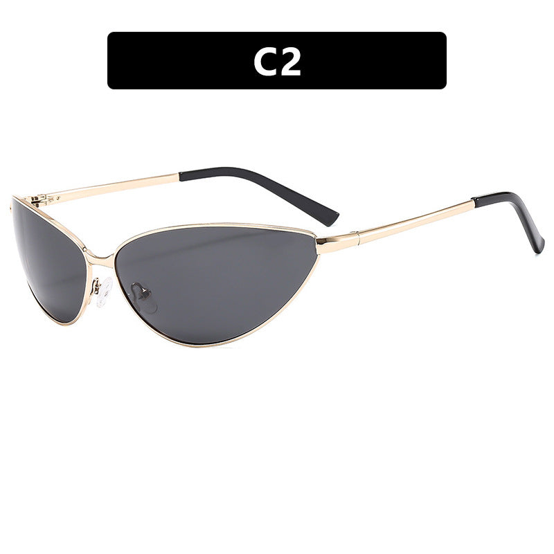 Damen Cat-Eye Sonnenbrille mit modischem Metallrahmen Brehn