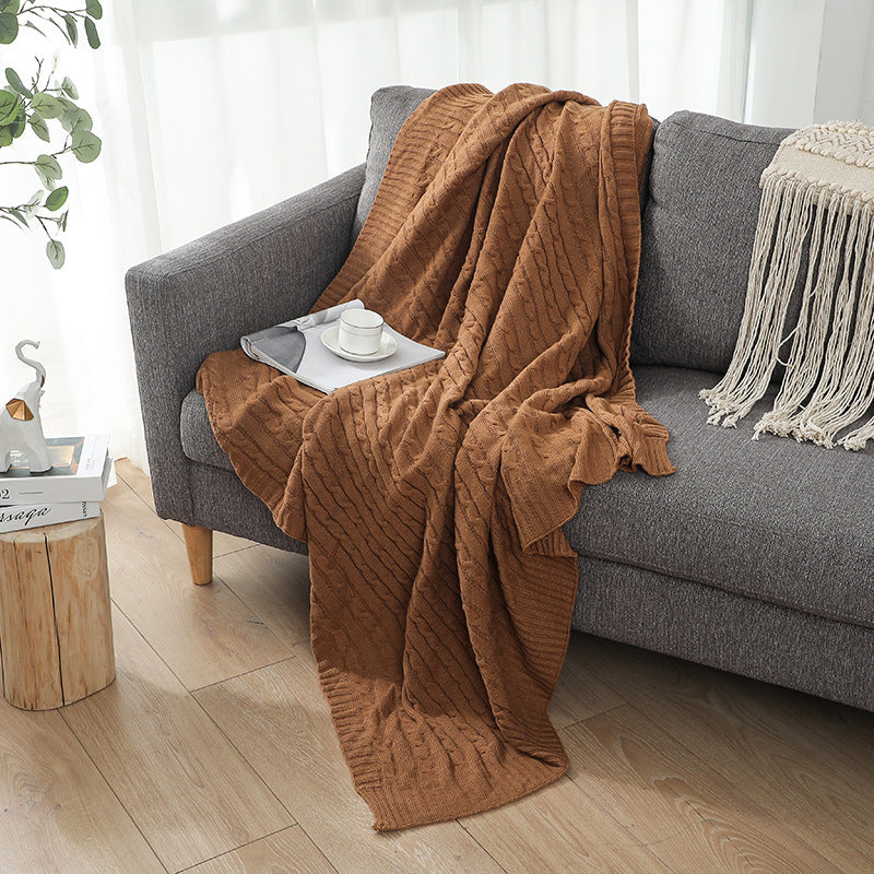 Home Gemütliche Strickdecke