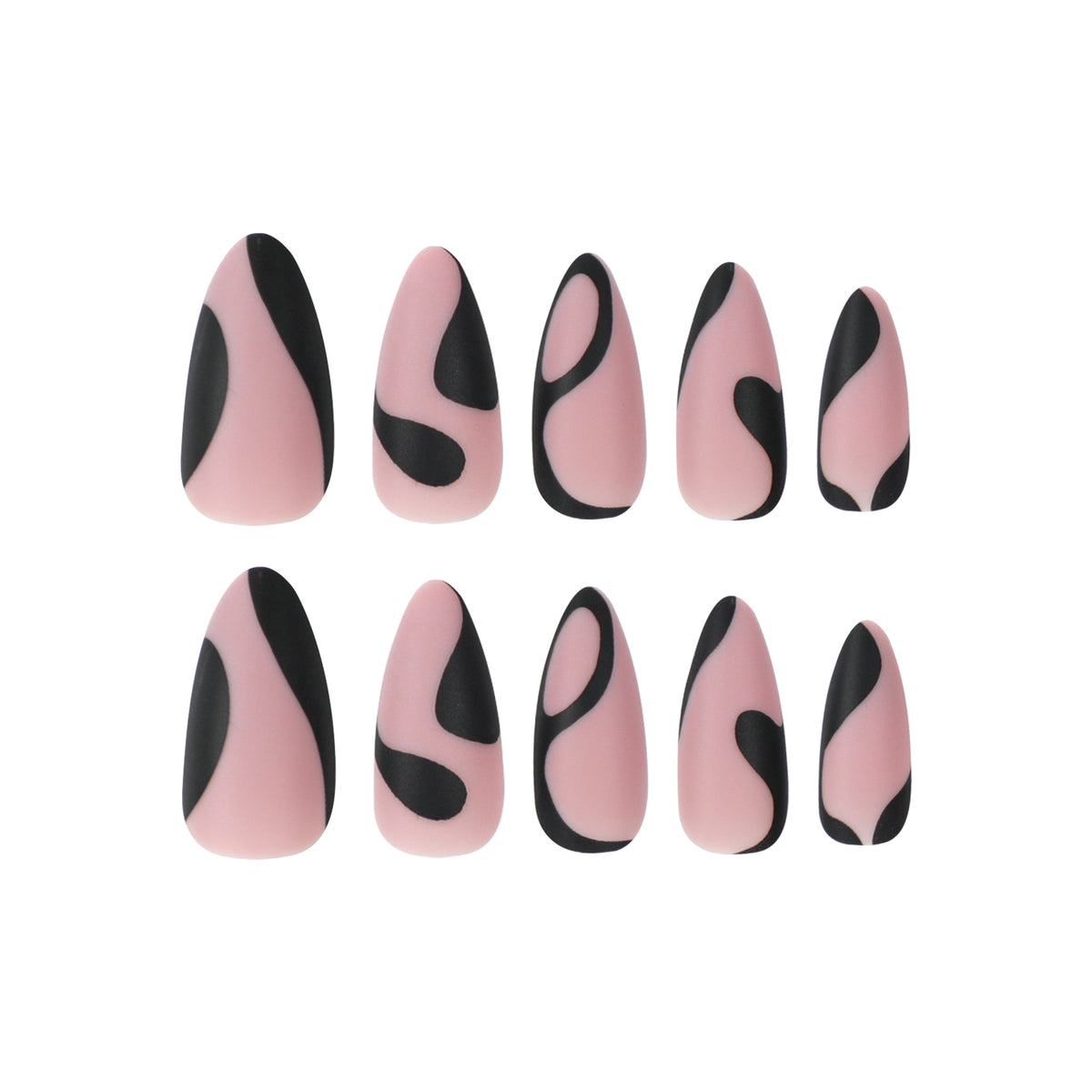 Kunstvolle Nagelkunst mit kreativem Schwarz-Weiß-Design Brehn