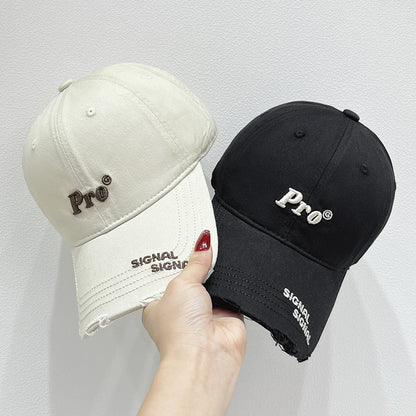 Damen Casual Zerrissene Baseballmütze Brehn