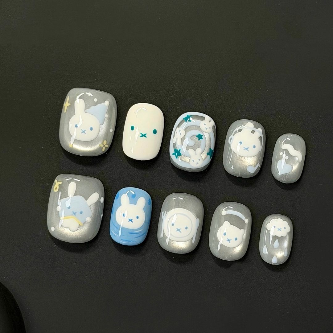Süßes Charakter Press-On Nagelkunstset Brehn
