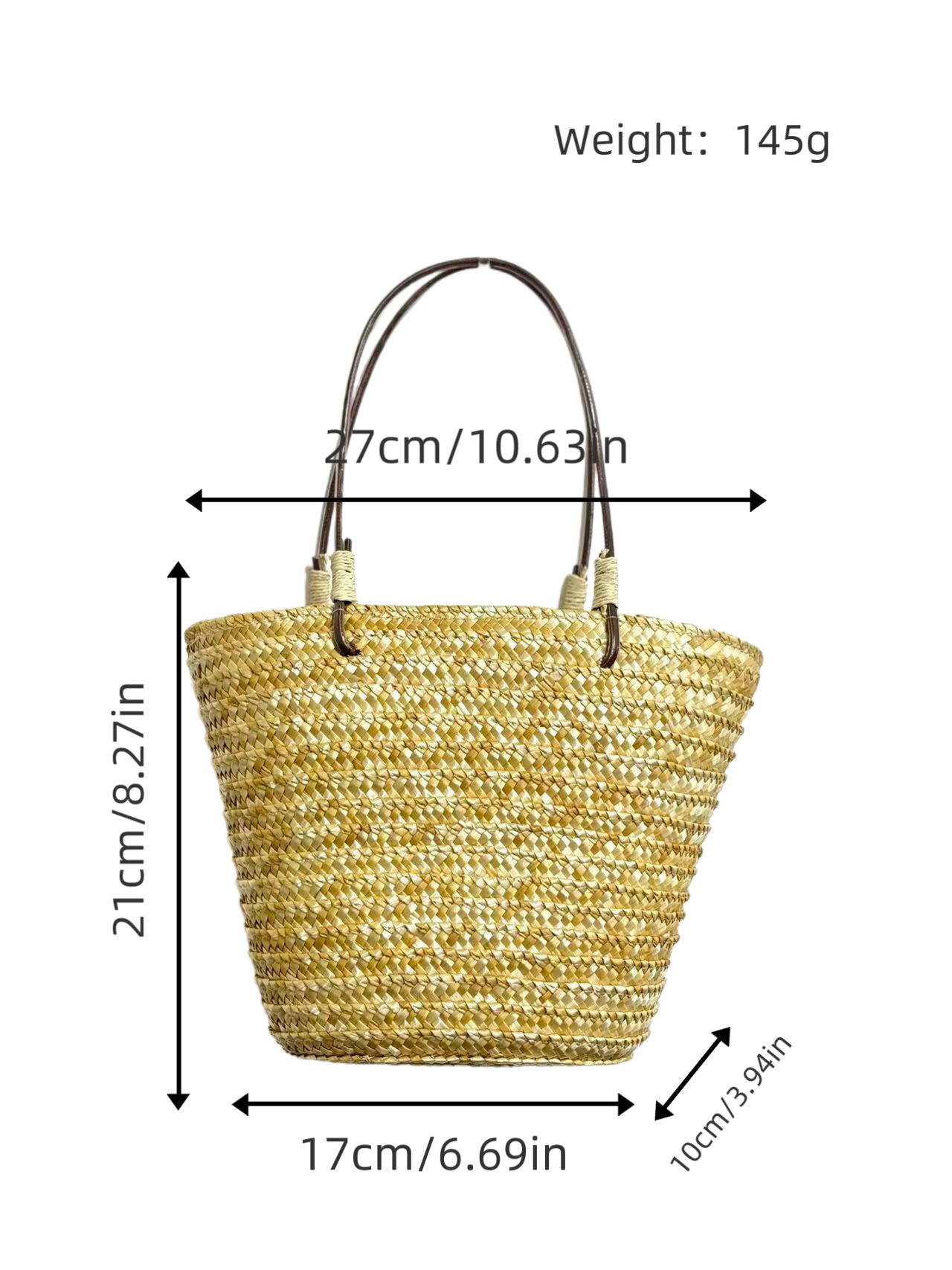 Handtasche mit Doppelt Geflochtenen Trägern Brehn