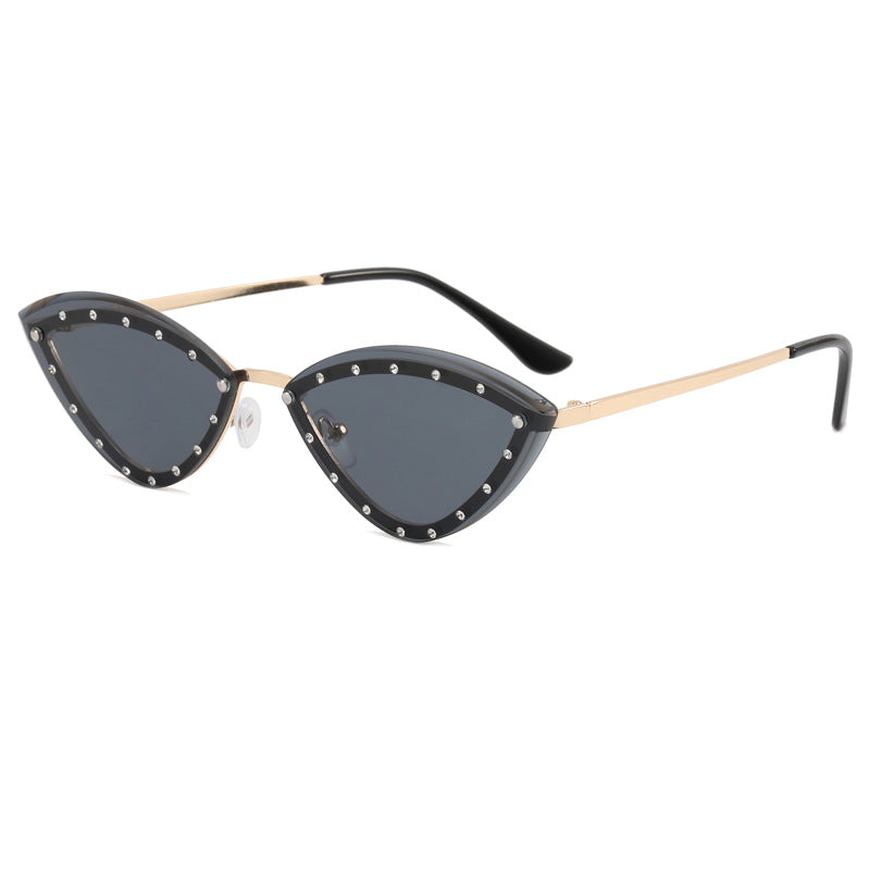 Damen Cat-Eye Sonnenbrille mit Glitzer-Details Brehn