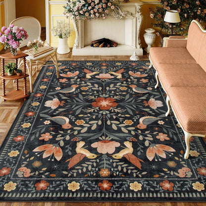 Floral bestickter Teppich
