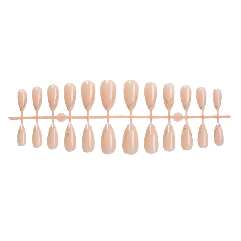 Elegantes Stiletto Press-On-Nagel-Set mit Perlenakzent-Designs Brehn