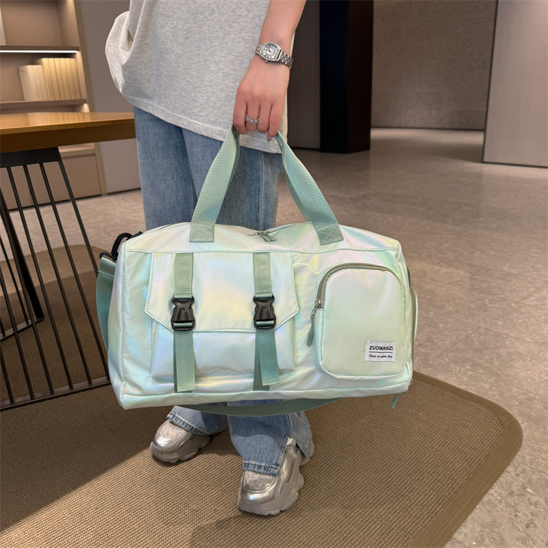 Iridescent Multi-Pocket Sport Duffel Bag Brehn