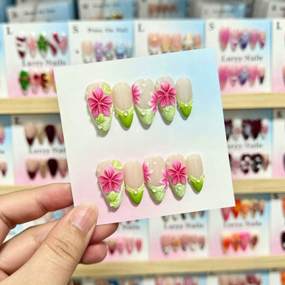 3D Floral Design Press-On Nagelkunst Set