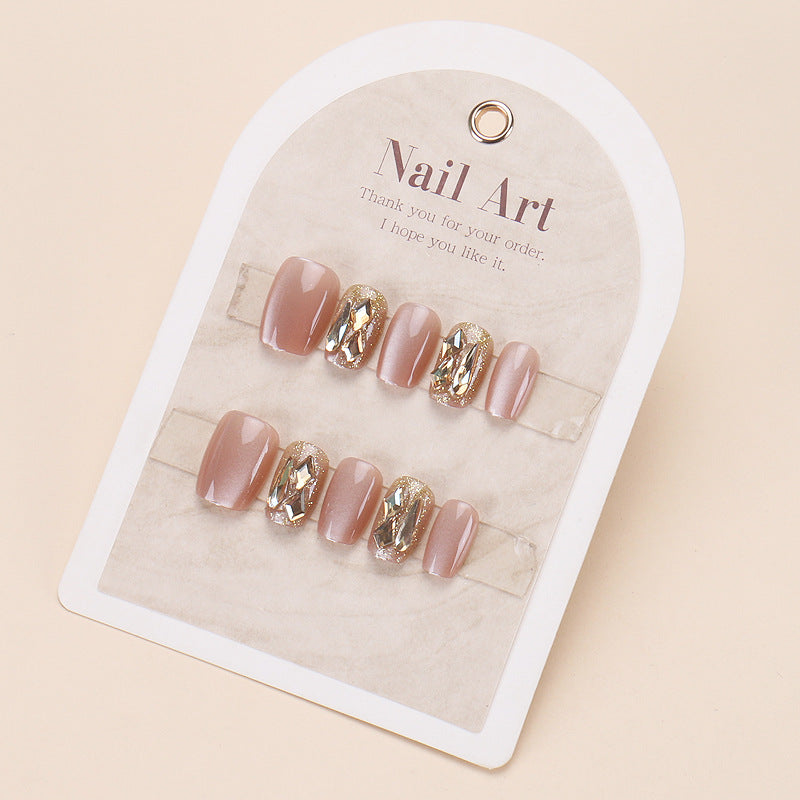 Glamorous Press-On Nagelkunstset mit Strassakzenten Brehn