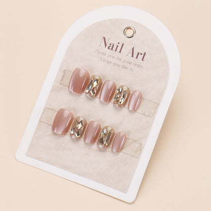 Glamorous Press-On Nagelkunstset mit Strassakzenten Brehn