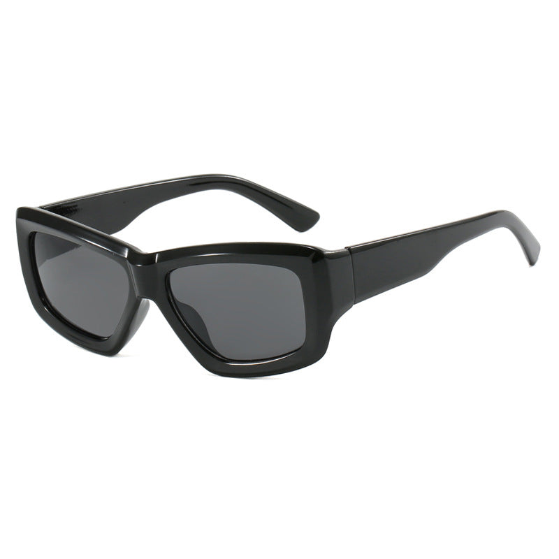 Damen trendige quadratische Sonnenbrille mit transparentem Rahmen und komfortablen Gläsern Brehn