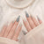 Künstlerisches Marmor-Effekt Press-On Nagelset Brehn