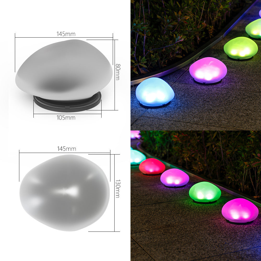 Wiederaufladbare LED-Kieselweglichter Wasserdicht Gartenakzent Brehn