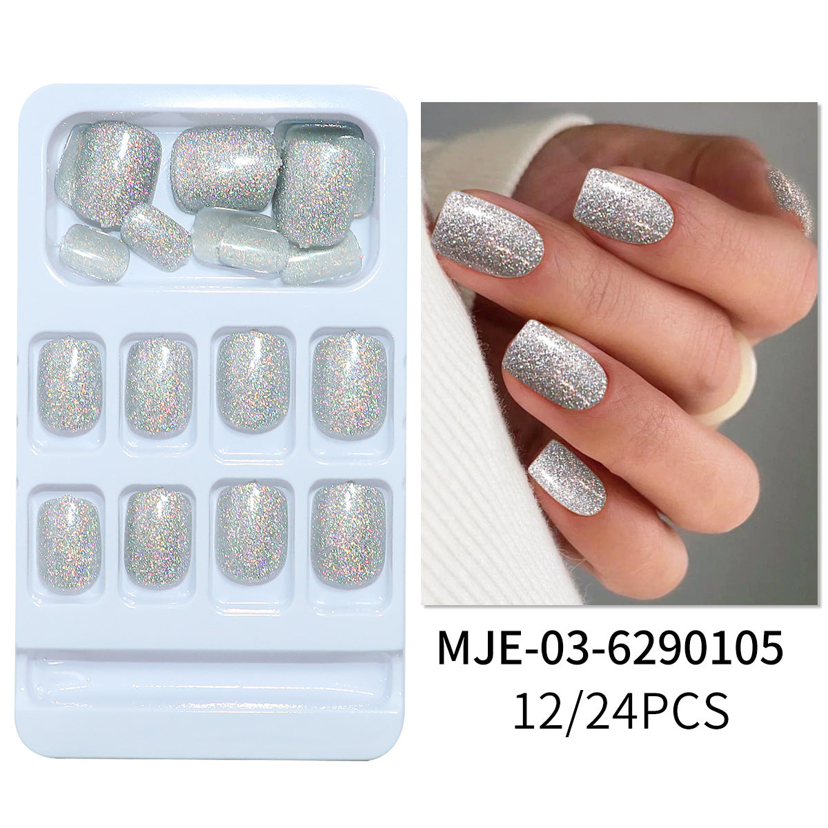 Glitzernde Press-On-Nagelspitzen Brehn
