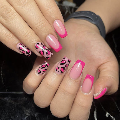 Stilvolle Leopard-Print-Nail-Art-Erweiterungen Brehn
