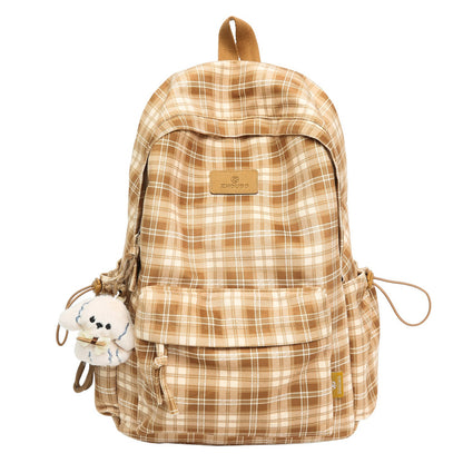 Stylische kariert gemusterte Rucksack Brehn