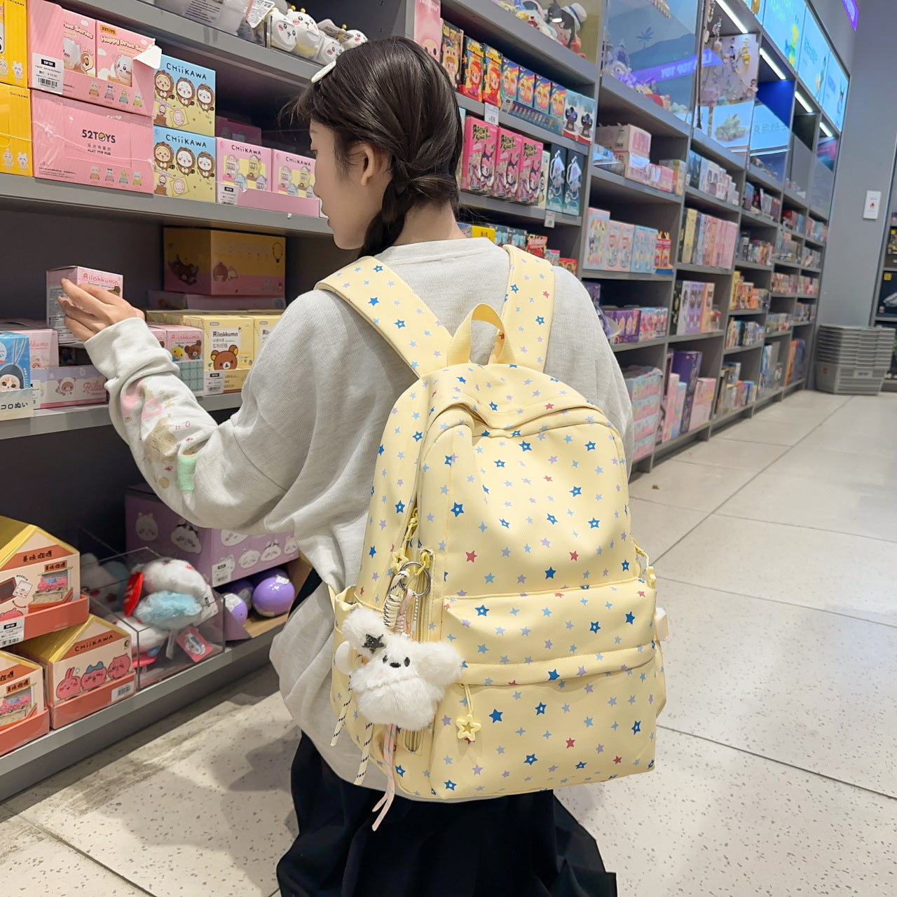 Rucksack mit Verspieltem Sternenmotiv und Praktischem Staufach Brehn