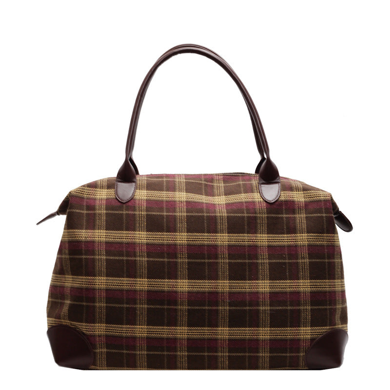 Kariert Strukturierter Wochenend-Duffle-Bag Brehn