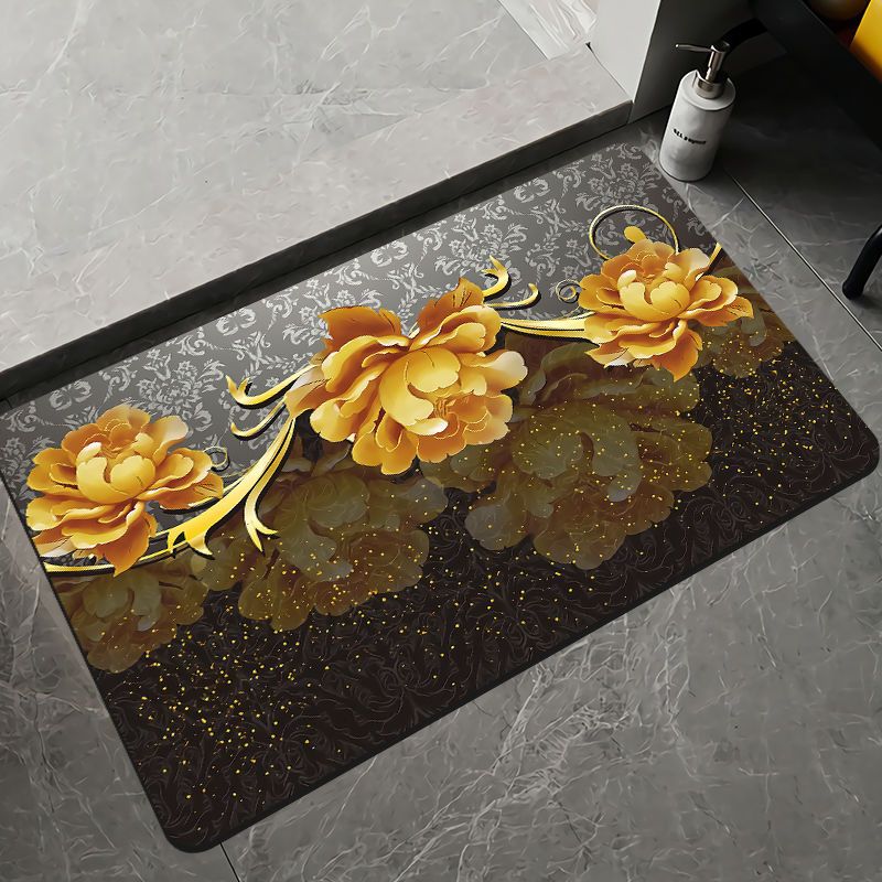 Elegante Blumenmuster Badezimmermatte Brehn