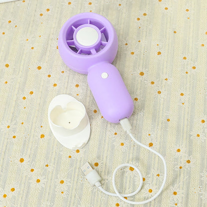 Unisex nan tragbarer wiederaufladbarer USB-Handventilator mit kindersicherem Bären-Design, abnehmbarem Standfuß und leisem Motor Brehn