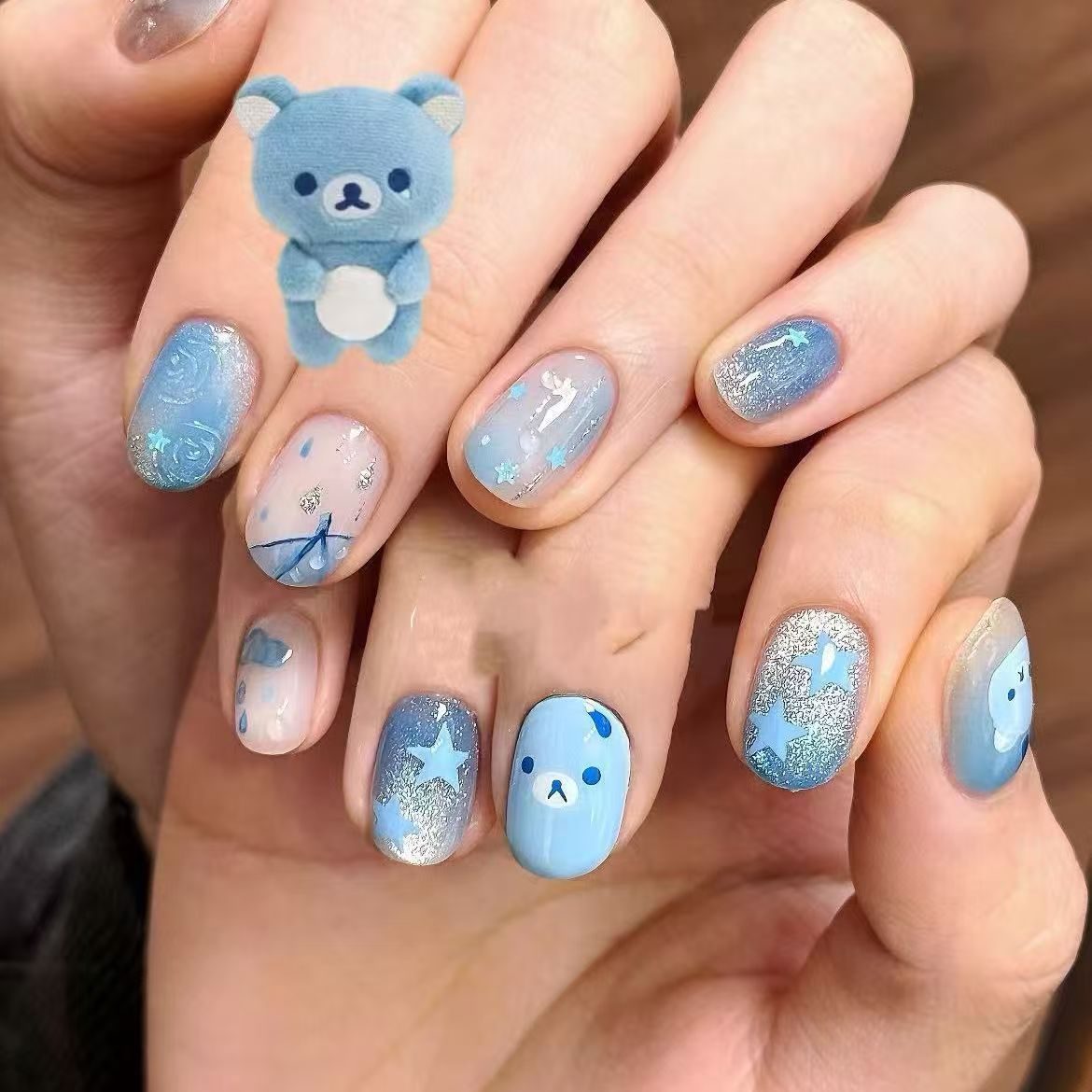 Süßes Charakter Press-On Nagelkunstset Brehn