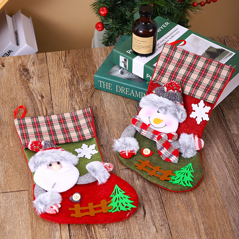 Weihnachtsstrumpf mit kreativen Motiven Brehn