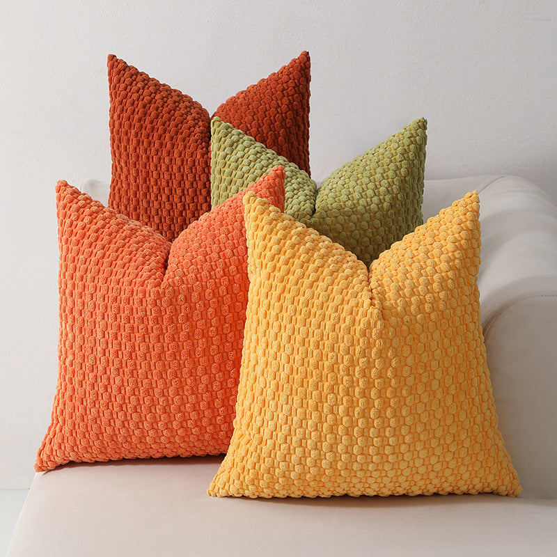 Strukturierter gestrickter Dekorationskissen