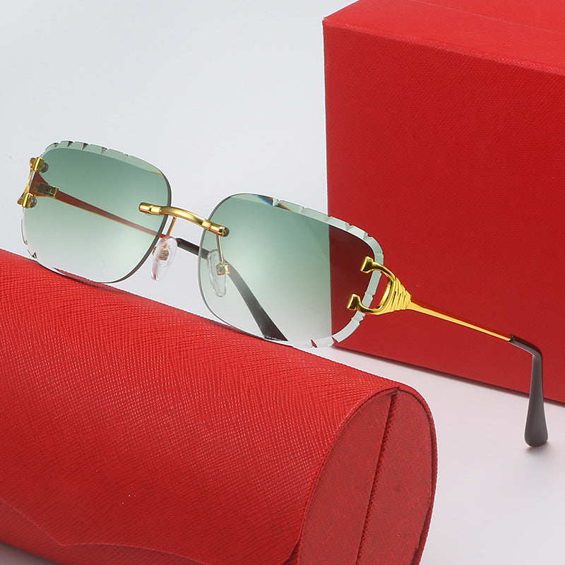 Damen Designer-Sonnenbrille mit einzigartig geformtem Rahmen und UV-Schutz Brehn