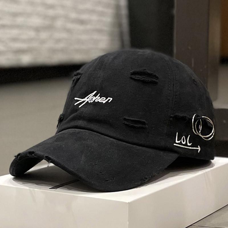 Herren Distressed Denim Cap Brehn