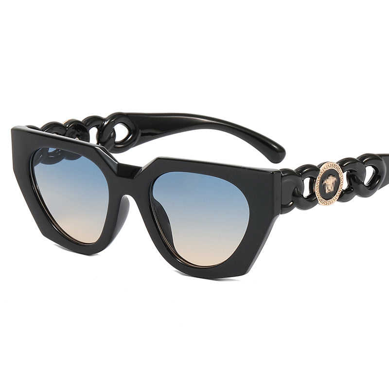Damen modische Sonnenbrille mit extravagantem Design und luxuriösen Details Brehn