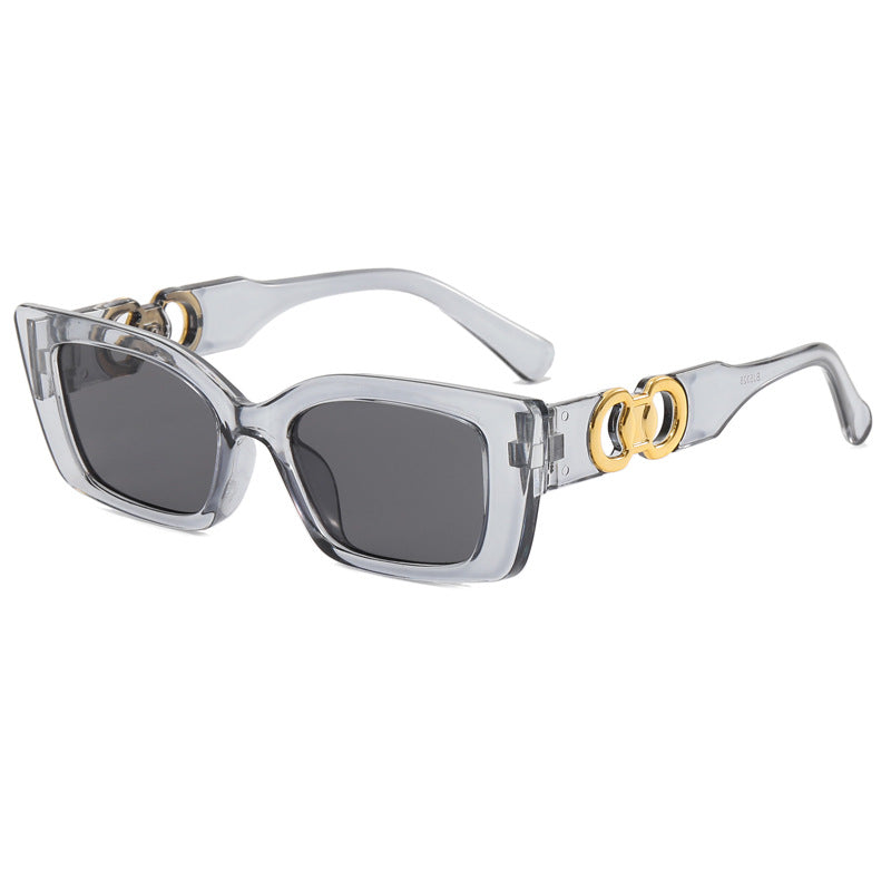 Damen modische quadratische Sonnenbrille mit glamourösen Akzenten Brehn