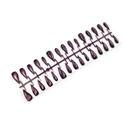 Künstlerisches Stiletto Press-On Nagelset mit glänzendem Finish Brehn