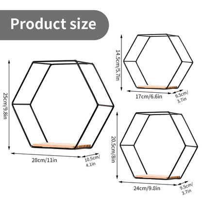 Hexagonale Wandmontage-Regal