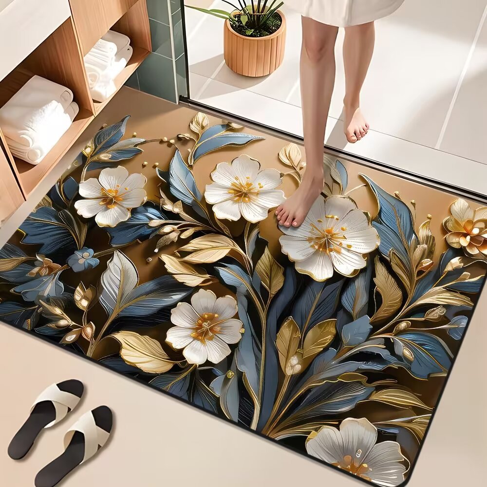 Floral Design Badezimmermatte Brehn