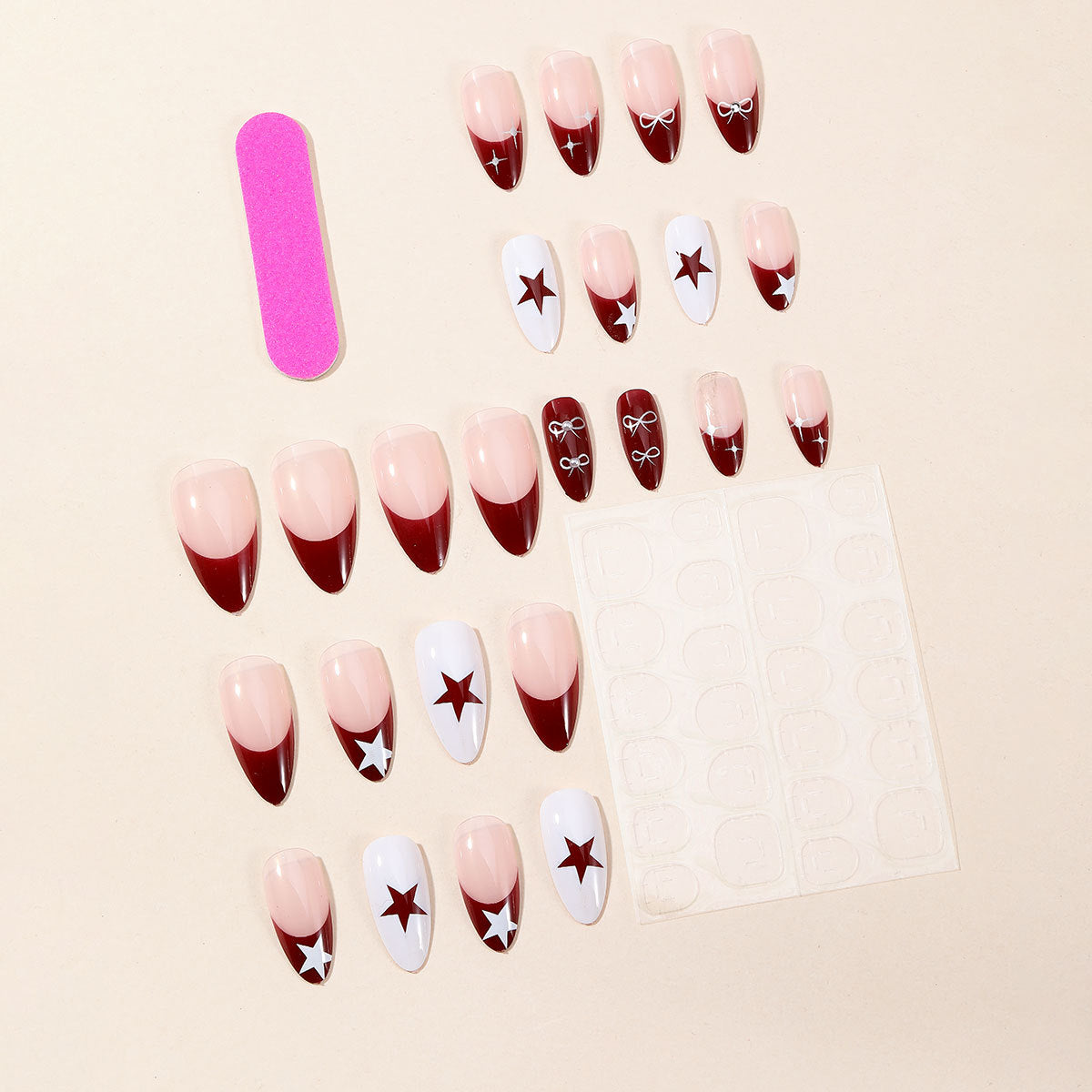 Glamouröse Star-Akzent Nagelkunst Verlängerungen Brehn