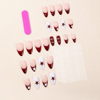 Glamouröse Star-Akzent Nagelkunst Verlängerungen Brehn