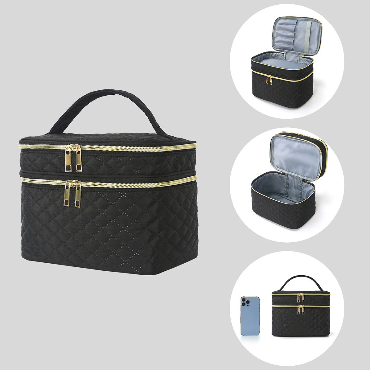 Kosmetik-Organizer-Tasche mit Doppeltem Fächersystem Brehn