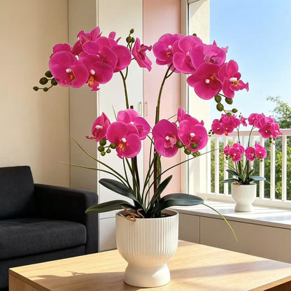 Elegante künstliche Orchideenarrangement für Tischdekoration Zuhause
