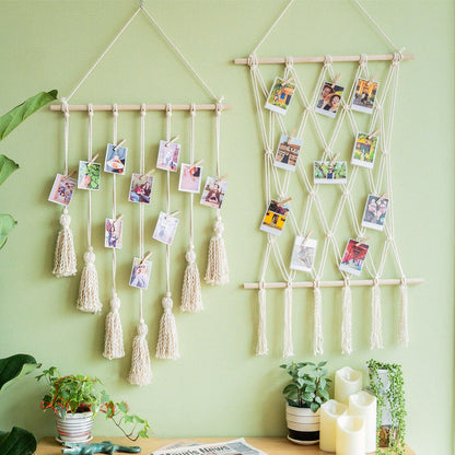Elegante Macrame-Wandteppich mit künstlerischem Design