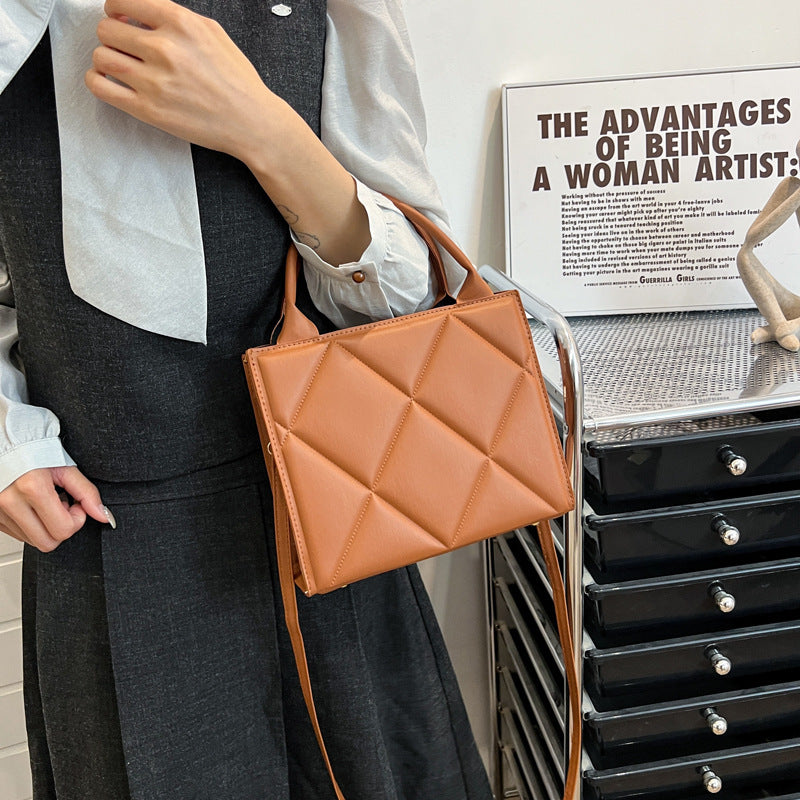 Gestepptes Leder Schulterhandtasche Brehn