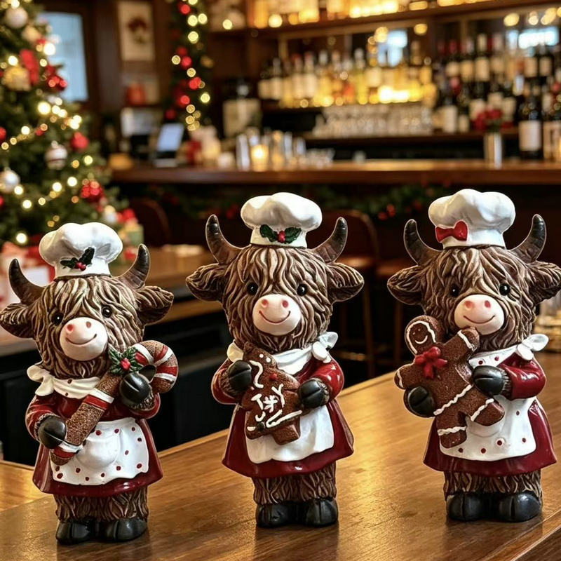 Verzaubernde Weihnachtskuh Figur Brehn