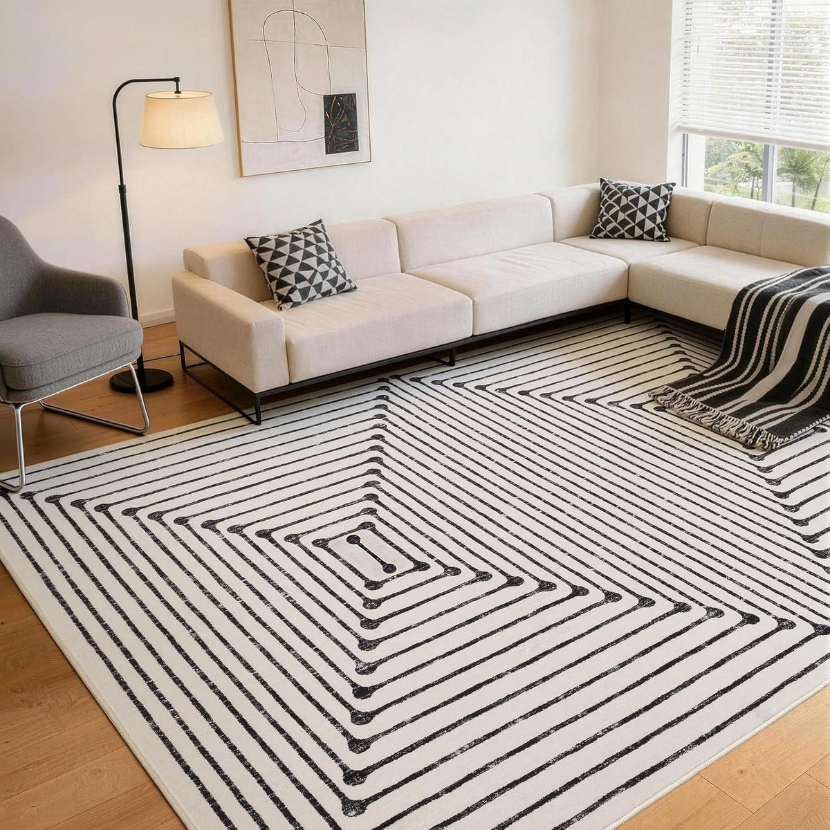Stylischer geometrischer Teppich
