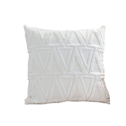Quadratischer Kissenbezug mit geometrischem Chenille‑Tufting und weichem Baumwollmix Brehn