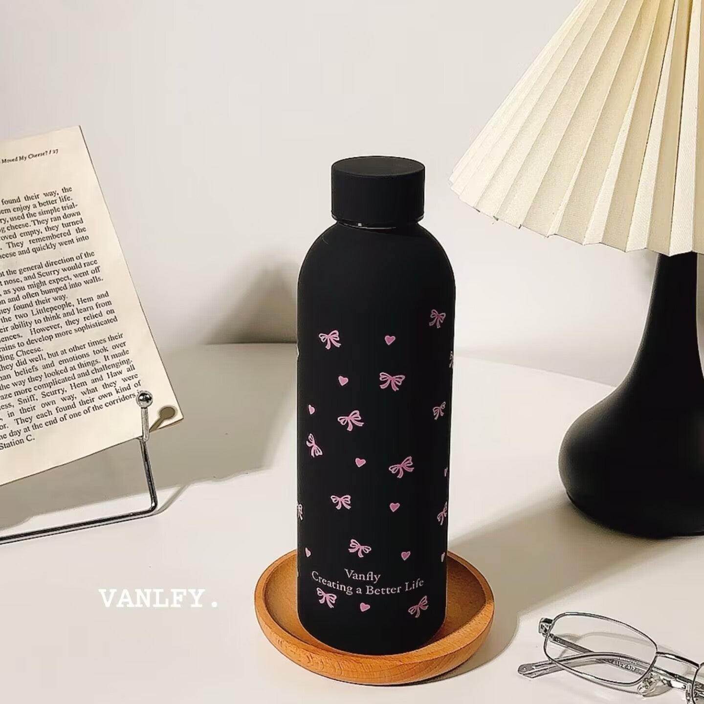 Damen Isolier-Trinkflasche mit kreativem Schleifenmotiv Brehn