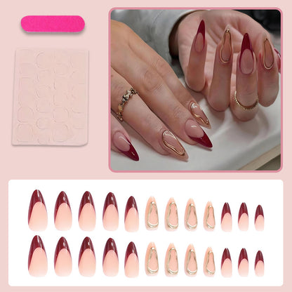 Kunstnagelset mit elegantem Spitzen Design Brehn