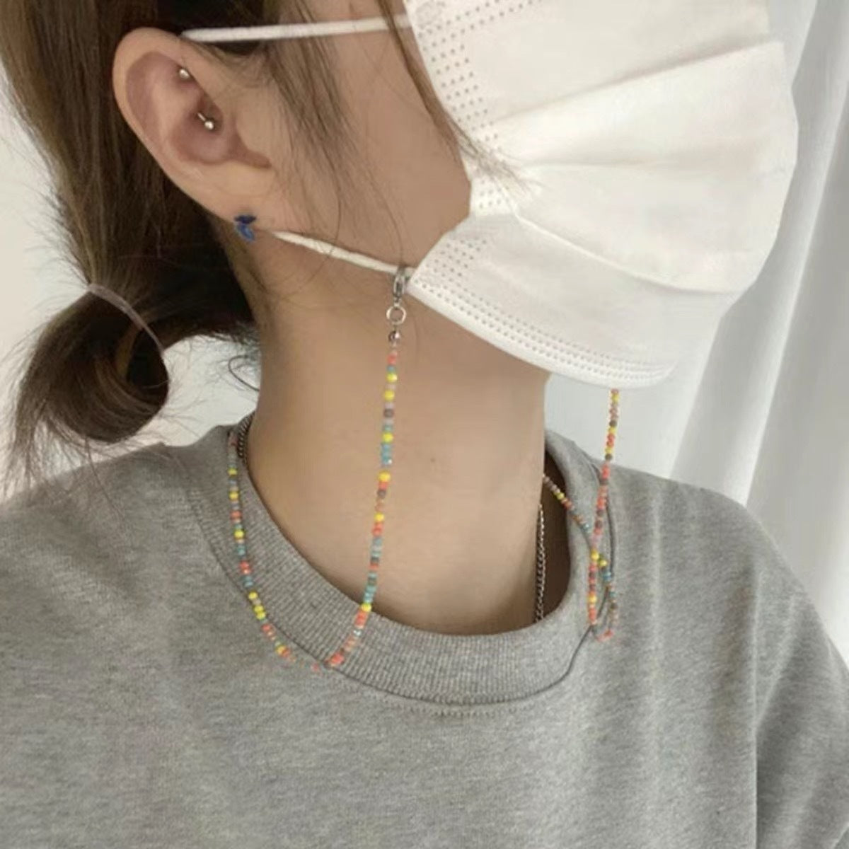 Bunte Perlen-Brillenhalterkette Brehn