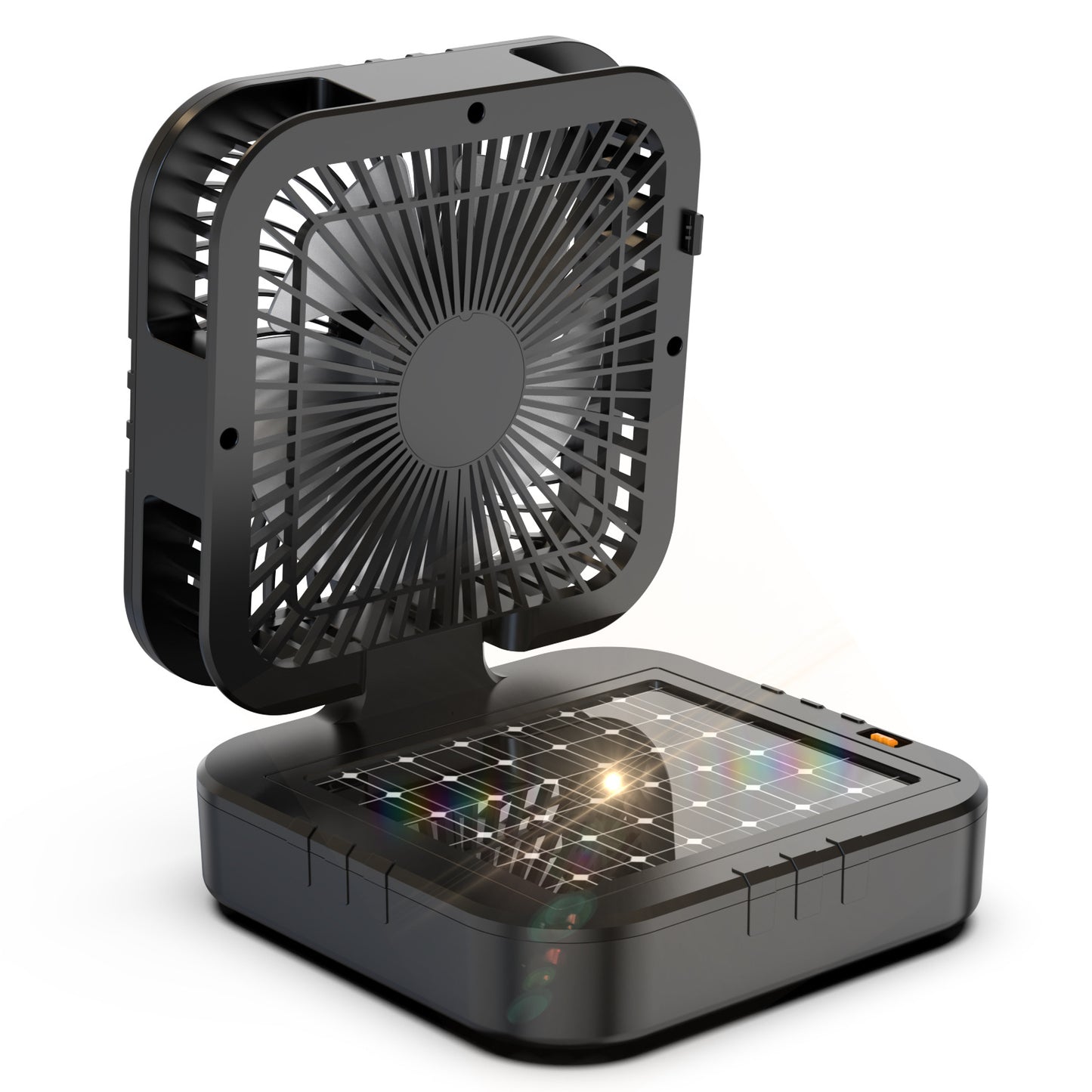 Tragbarer batteriebetriebener Campingventilator mit LED-Licht Brehn